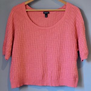 Torrid Plus Size Top Crop Short Sleeve Sweater 2X